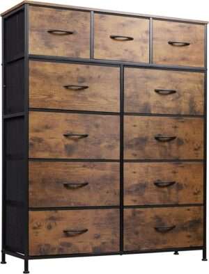 WLIVE Tall Dresser for Bedroom, Fabric Dresser Storage Tower, Dresser & Chest of Drawers Organizer