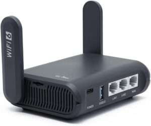 GL.iNet GL-AXT1800(Slate AX) Portable Gigabit Travel Router, Pocket-