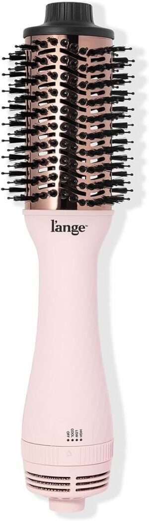 L'ANGE HAIR Le Volume 2-in-1 Titanium Blow Dryer Brush | Hot Air Brush in One with Oval Barrel | Hair Styler for Smooth