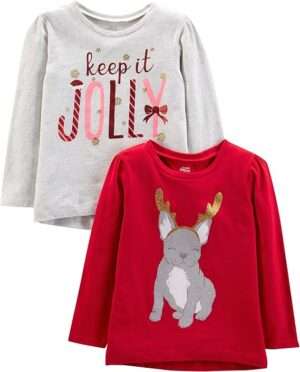 Simple Joys by Carter's Baby 2-Pack Halloween Long-Sleeve Tees