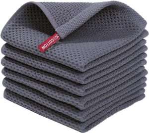 Homaxy 100% Cotton Waffle Weave Kitchen Dish Cloths, Ultra Soft