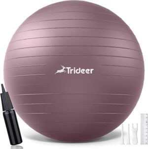 Trideer Yoga Ball - Exercise Ball for Workout pilates Stability - Anti-Burst