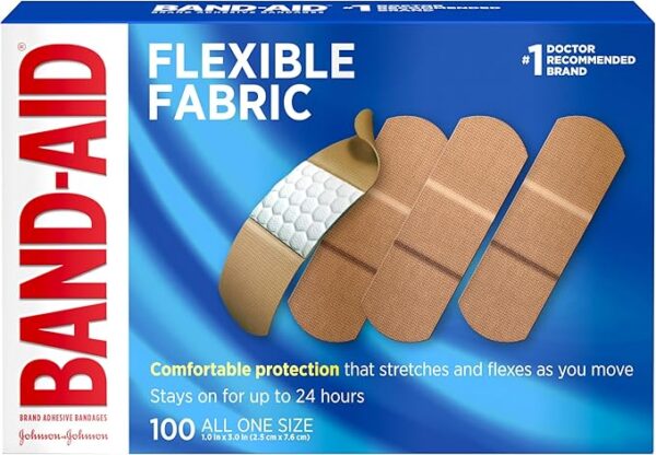Band-Aid Brand Flexible Fabric Adhesive Bandages for Wound Care and
