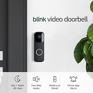 Blink Video Doorbell (newest model), Two-way audio, HD video, motion and