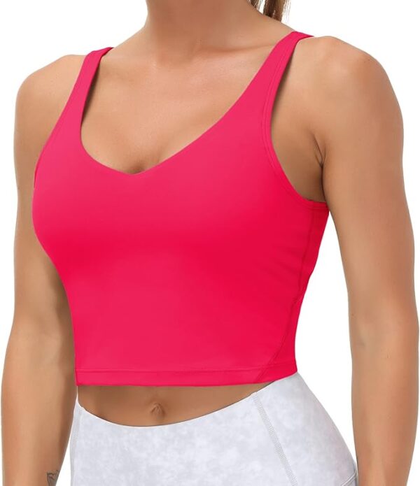 THE GYM PEOPLE Womens' Sports Bra Longline Wirefree Padded with