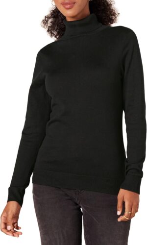Amazon Essentials Women's Classic-Fit Lightweight Long-Sleeve Turtleneck
