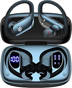 bmani Wireless Earbuds Bluetooth Headphones 48hrs Play Back Sport
