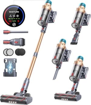 Cordless Vacuum Cleaner, 550W 45KPA 60 Mins Runtime Self-Standing