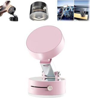 Foldable Magnetic Vacuum Phone Holder, 360° Electric Suction Car