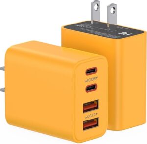 USB C Charger Block, [2Pack] 40W USB C Wall Charger, 4Port PD Fast