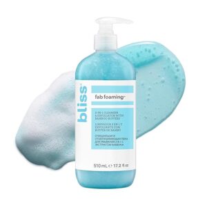 Bliss Pro Fab Foaming 2-In-1 Cleanser and Exfoliator with Bamboo Buffers -