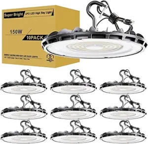 UFO LED High Bay Light 150W 10Pack, High Bay LED Shop lights 5000K