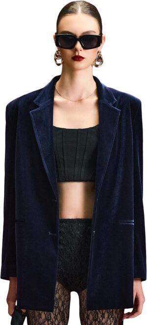 Velvet Blazer Women, Velvet Jacket Women, Velvet Coat Women, Satin Blazer