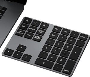 Bluetooth Number Pad, Aluminum Rechargeable Numeric Keypad