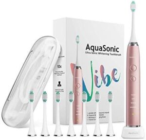 Aquasonic Vibe Series Ultra-Whitening Toothbrush – ADA Accepted Elect