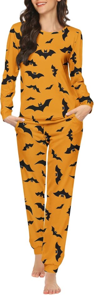 Ekouaer Womens Jogger Pajama Sets Long Sleeve Sleepwear Round Neck