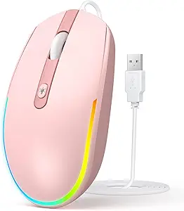 seenda Wired Mouse - USB Computer Mouse Wired with RGB Backlit O