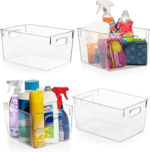 ClearSpace Clear Plastic Storage Bins – Pantry Organizers & Storage Containers,