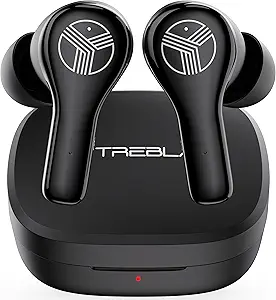 Treblab WX8 - True Wireless Earbuds with Pure Sound, Soft Silicone Ear