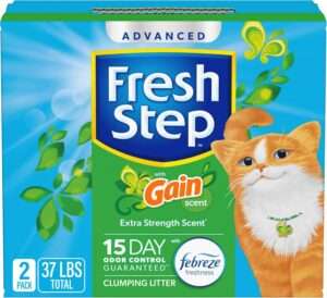 Fresh Step Advanced Clumping Litter with Febreze Freshness with Gain Scent,