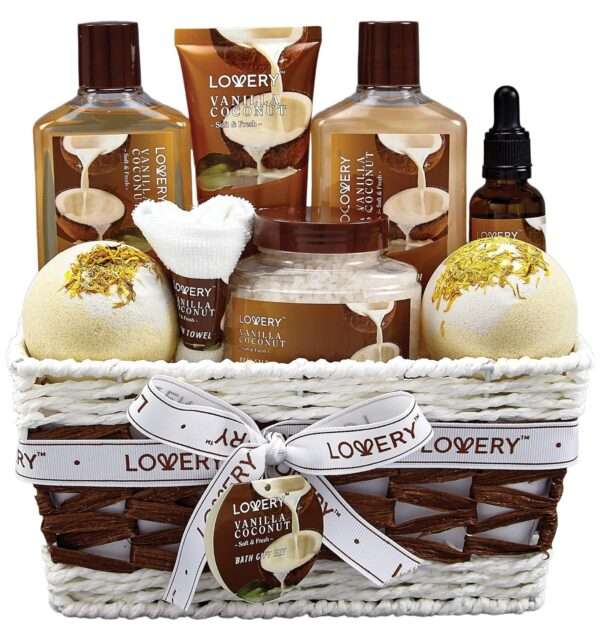 Bath and Body Gift Basket For Women and Men ,Luxurious Bath Towel & More